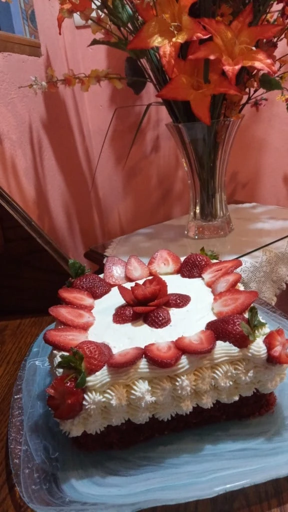 Pastel de fresas