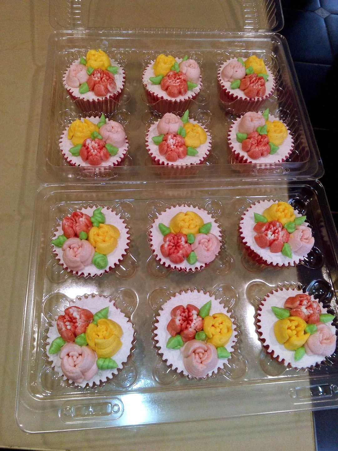 Cupcakes con flores